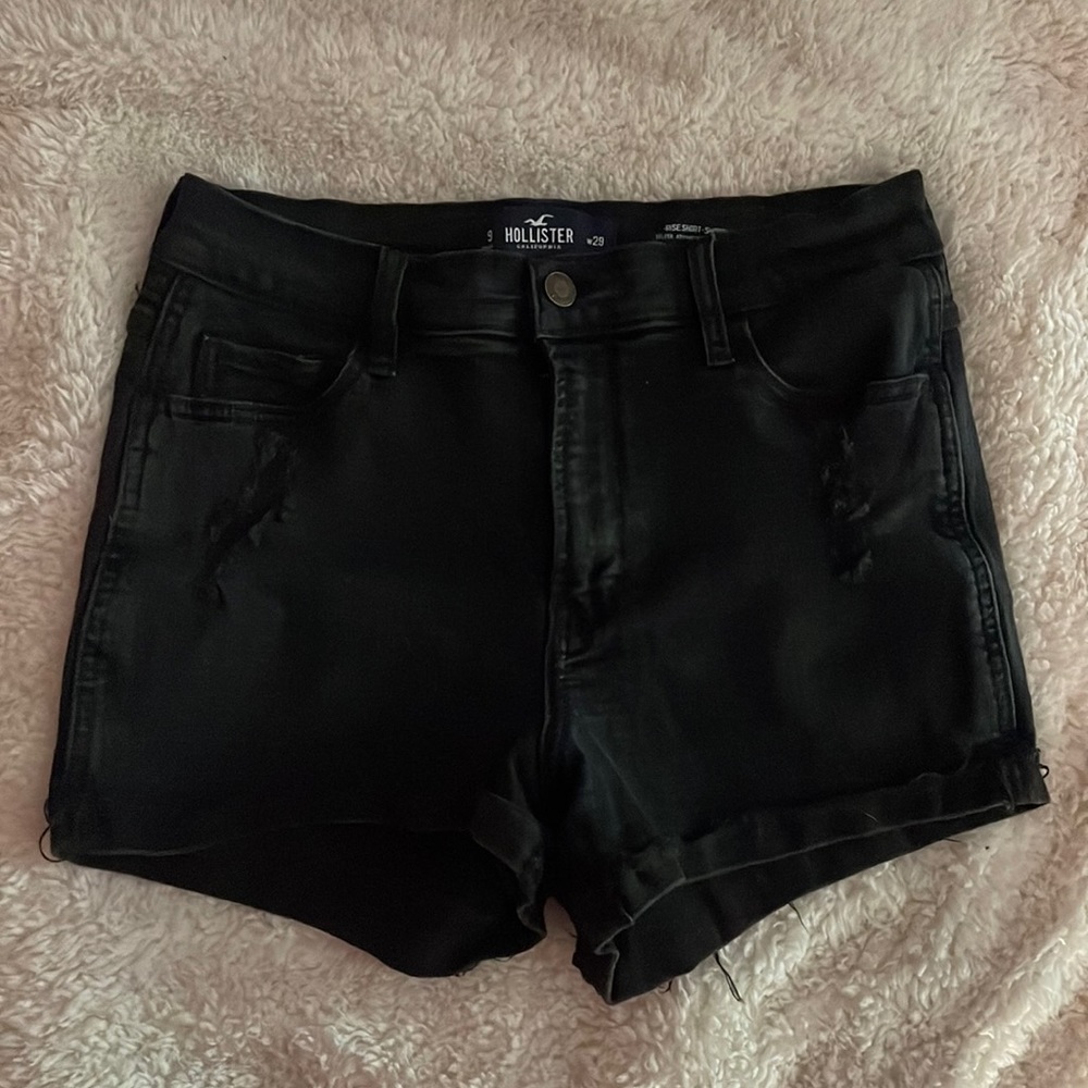 Size 9 Hollister black denim Shorts